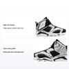 Air  6 Retro Little Flex SE Comfortable Trendy Color Block High Top Kids Basketball Shoes Black And White Graffiti Kids Sneakers DC4103-001