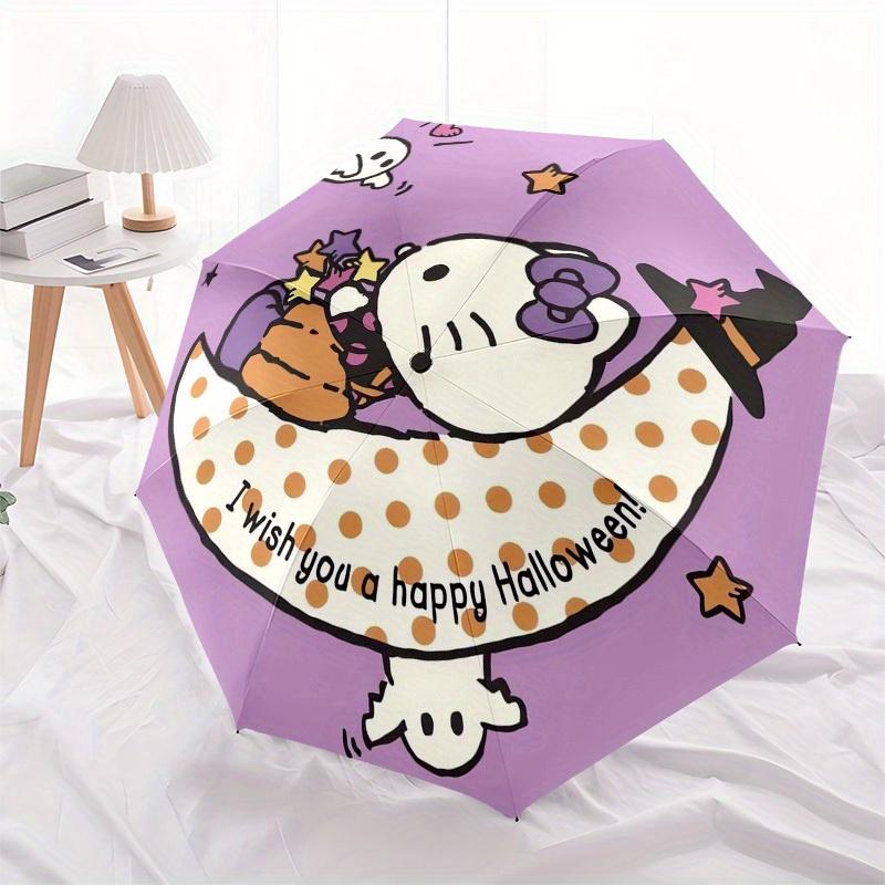 1pc Halloween Ghost Stars Moon Umbrella with Plastic Handle,Suitable for All Seasons Home Travel Outdoor UmbrellaSanlio335