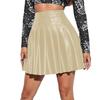 Trendy Pleated Skirt for Women, Cross-Border European and American Style Pu Short Skirt, Sexy Nightclub Style Skirt D14
