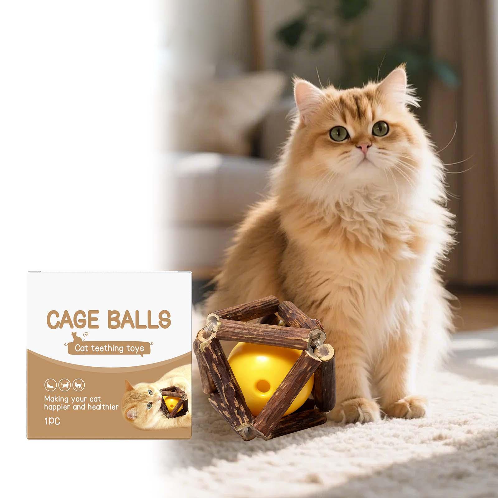 

The -biting Toy Made Of Wooden Tianliao Plastic Material Has A Cute Shape That All Cats. One Size жёлтый