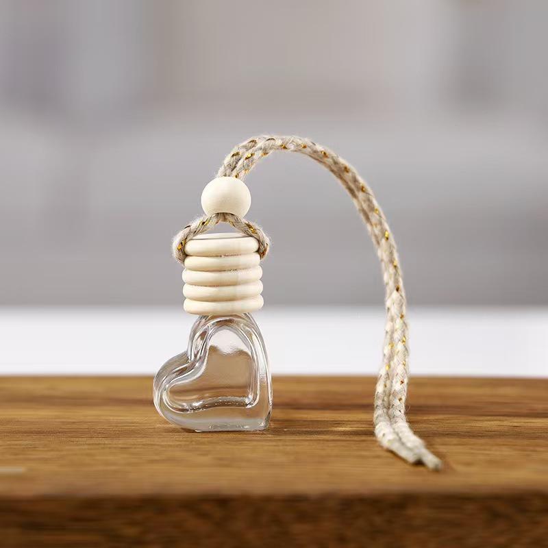 Transparent Car Vent Air Freshener Bottle with Lanyard - Essential Oil Diffuser & Rearview Mirror Pendant