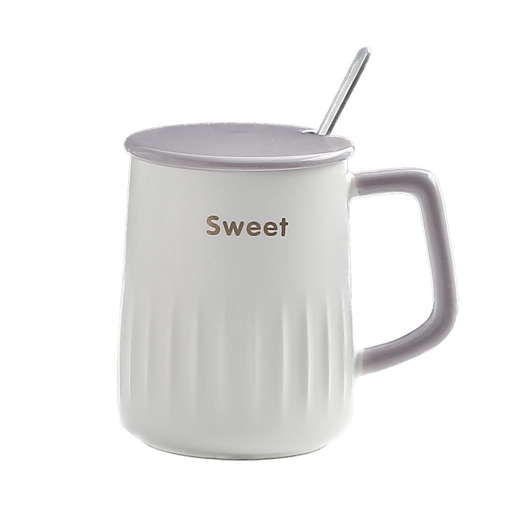 Creative and Simple English Mug with High Appearance Office and Household Ceramic Cup  Large Capacity Couple Water Cup Coffee Cup