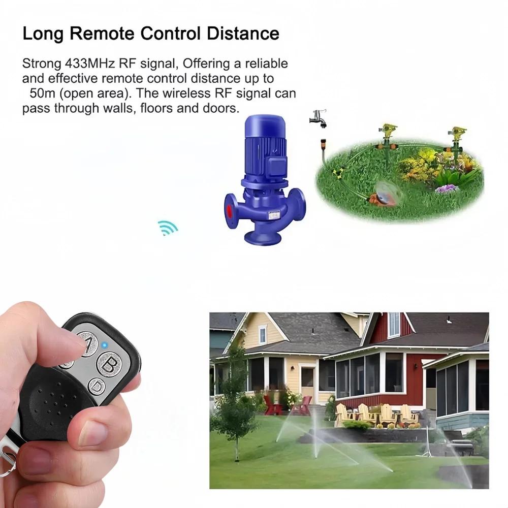 433MHz 330MHZ Metal Push Button Remote Control RF Wireless Duplicator Key Controller For 8 DIP Switch Auto Gate