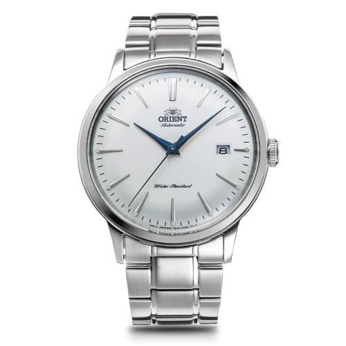 Orient Bambino Automatic Watch, Mechanical, RN-AC0001S, Men's, White, Silver, with Japanese Manufacturer's Warranty