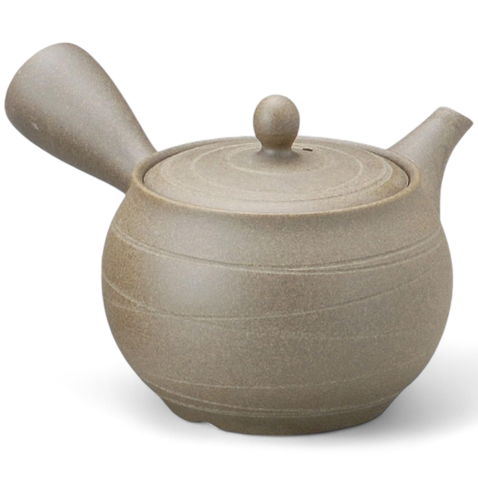 

J-kitchens Showa-era Nostalgia Pot, Tokoname Ware, Obi-meshi (Striped Mesh) Teapot with Tea Strainer, 470cc, Made in Japan