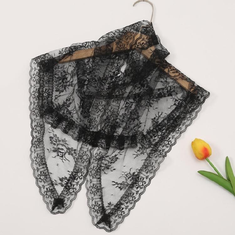 Lightweight Silk Triangular Kerchief Breathable Comfortabel Thin Scarf Lace Headscarf for Women Offer Comfort Fashion