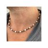 Men's Hematite & Imitation Pearl Beaded Necklace – Versatile Style