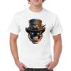 Steampunk Skull T-shirt Victorian Retro Futurism Gear Halloween Men's Tee