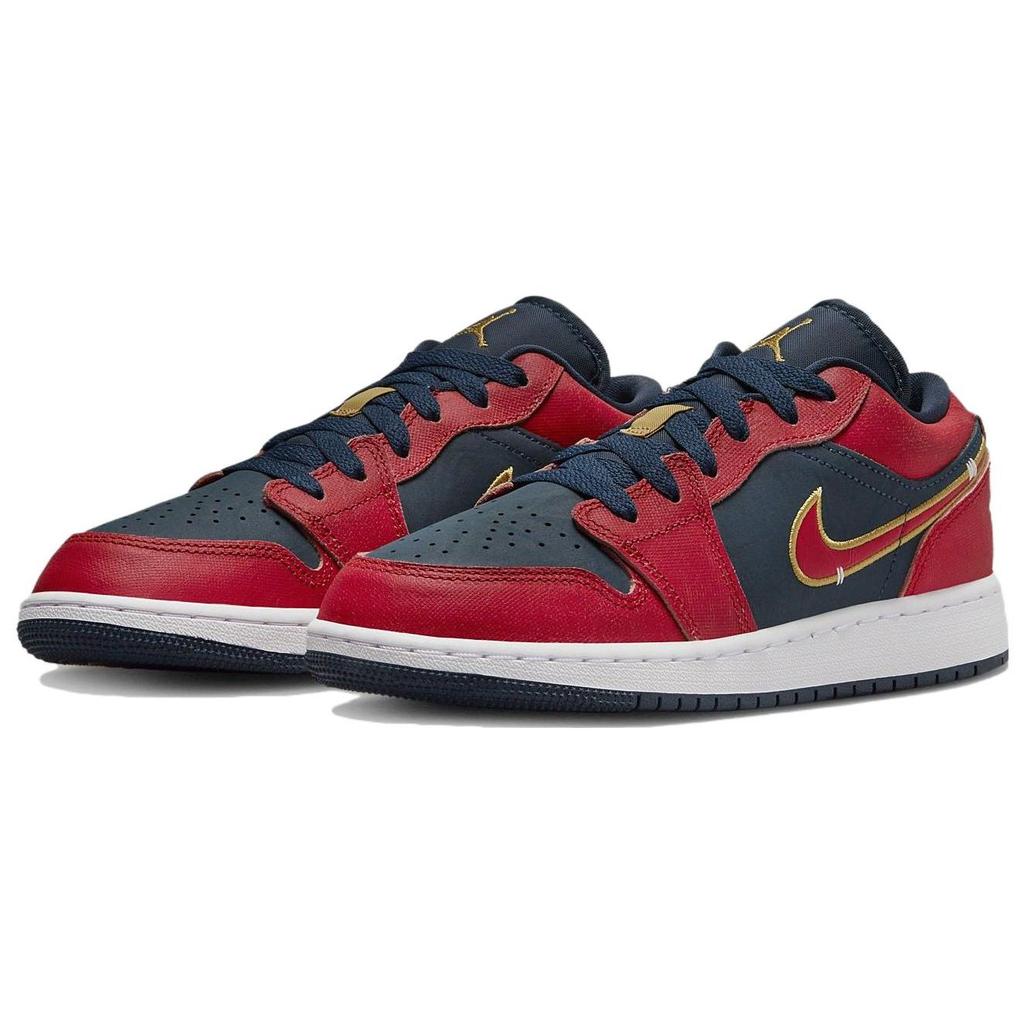 Air Jordan 1 Low GS Olympic Kids Sneakers Red Armory-Navy Sport-Red FQ7380-400