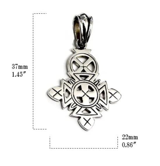Africa Ethiopian Cross Accessories Cross Silver 925 Pendant Top