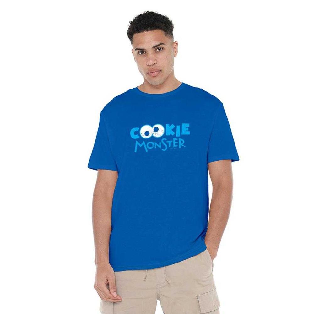 Sesame Street Unisex Adult Cookie Monster Eyes T-Shirt