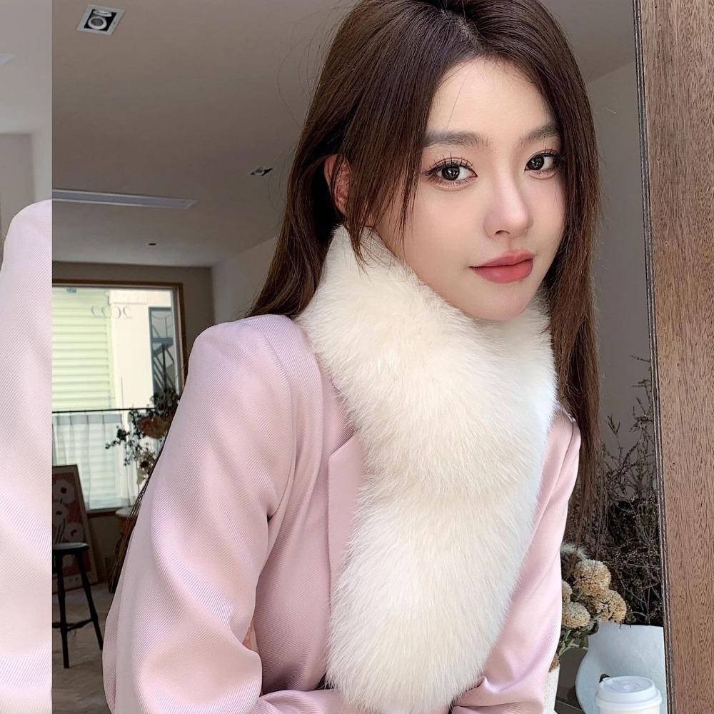 New Imitation Fox Hair Scarf Hair Hair Scarf Women's Versatile Autumn and Winter Fur Collar Thickened Long Neck Scarf
