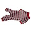 Dog Pajamas Soft Stretchy Machine Washable 4 Legged Striped Puppy Pullover Sleepwear for Spring