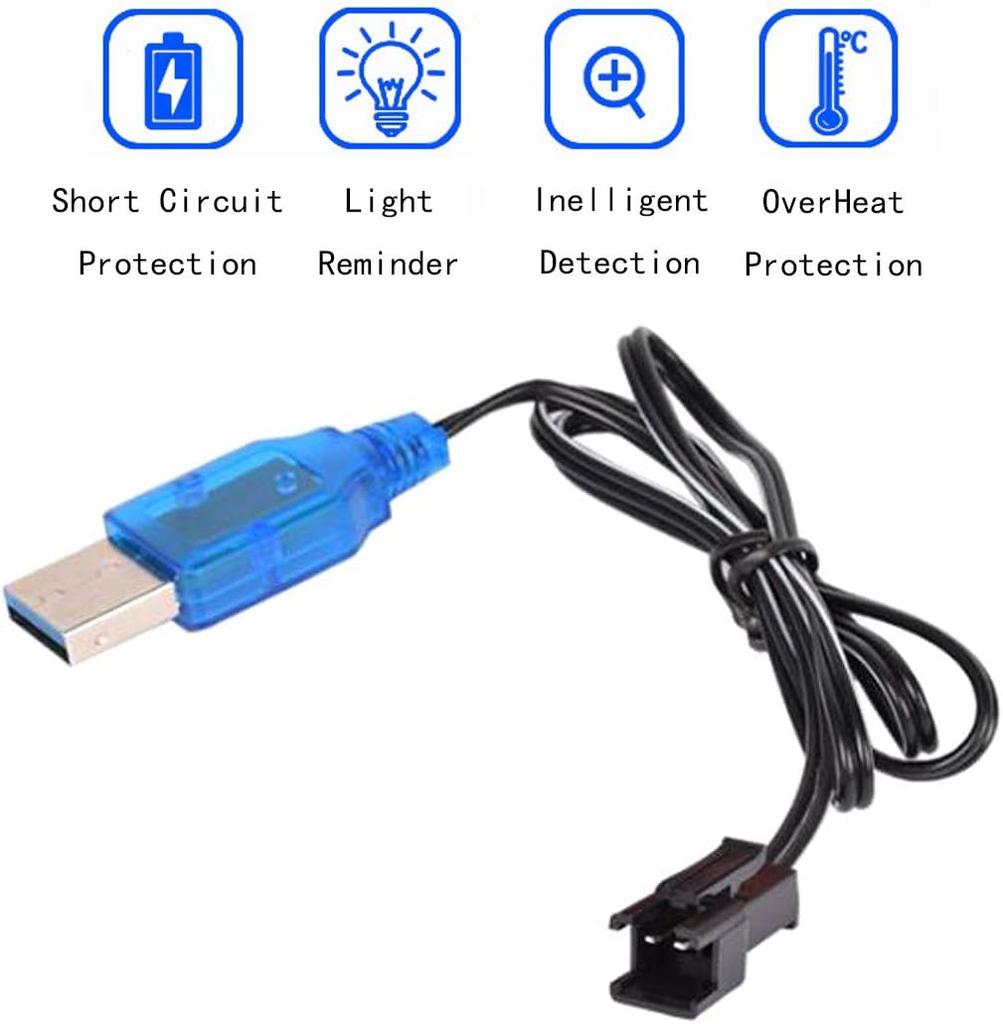 2x LiPo Batteries 3.7V 380mAh with USB Cable – Compatible with Hubsan X4 H107C H107D H107L, Syma X11 X11C, HS170 – for RC Quadcopters and Helicopters