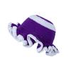 New Colorful Crochet Ruffle Brim Knit Bucket Hats Winter Woman Handmade Stretch Fisherman Cap Outdoor Warm Windproof Beanie Hat