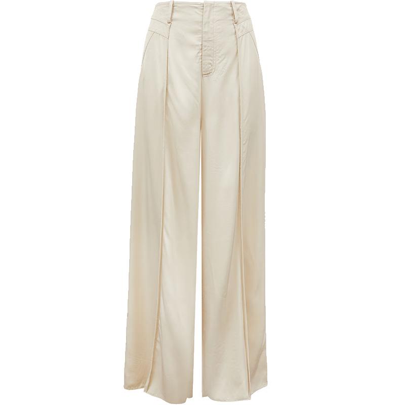 ONLY Women's 2024 Summer Draped Straight-Leg Casual Pants