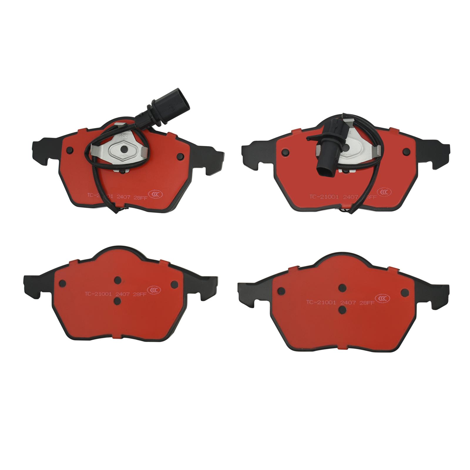 Front Semi Metallic Brake Pad Set Compatible with 1999-2009 Aud A4/A6/A8/Saab 9-5/Volkswagen Passat/Volvo C70 | D840
