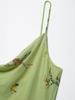 2025 Silk Screen Print Low-Cut Suspender Dress - European & American Summer Fashion