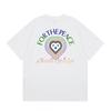 Casablanca Streetwear T-Shirt Men Women Loose Fit Short Sleeve Casual Tee High Street Style