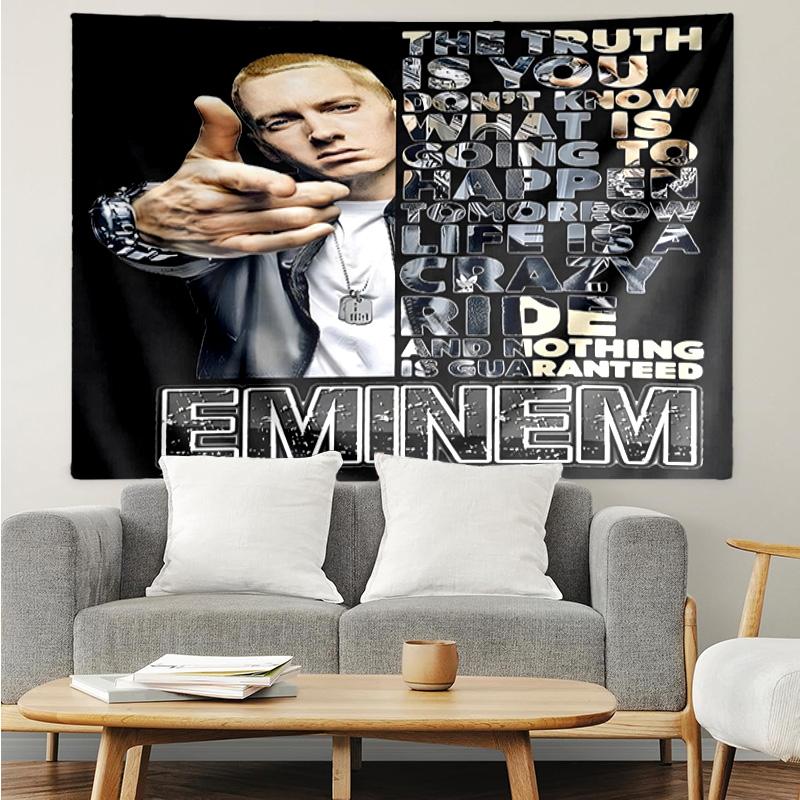 Eminem Tapestry for Bedroom Aesthetic Classroom Tapestries Wall Hanging for Living Room Dorm Office,Ideal Creative Gift