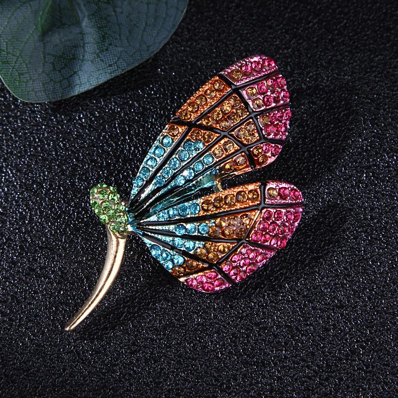 Brooch Jewelry Personalised Fashion Alloy with Diamonds Butterfly Brooch Female Accessories Sober and Fashionable Clothing Accessories