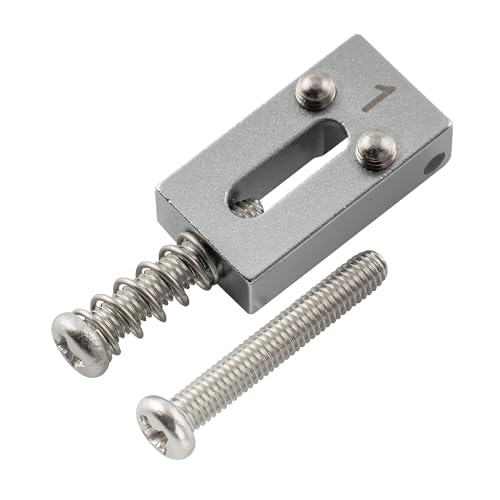 Musiclily Ultra 10.5mm Brass Guitar Roller Bridge Saddles for Strat/Telecaster Style Electric Guitars, Chrome (Set of 6)