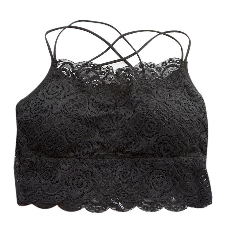 Women's Wireless Camis Tank Lace Bra Soft Brassiere Underwear Lingerie Intimates