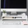 49x20.4x10cm 3-Tier Desktop Monitor Stand, Multi-Purpose Display Riser with Storage, Sturdy Desk Organizer for Office Gaming