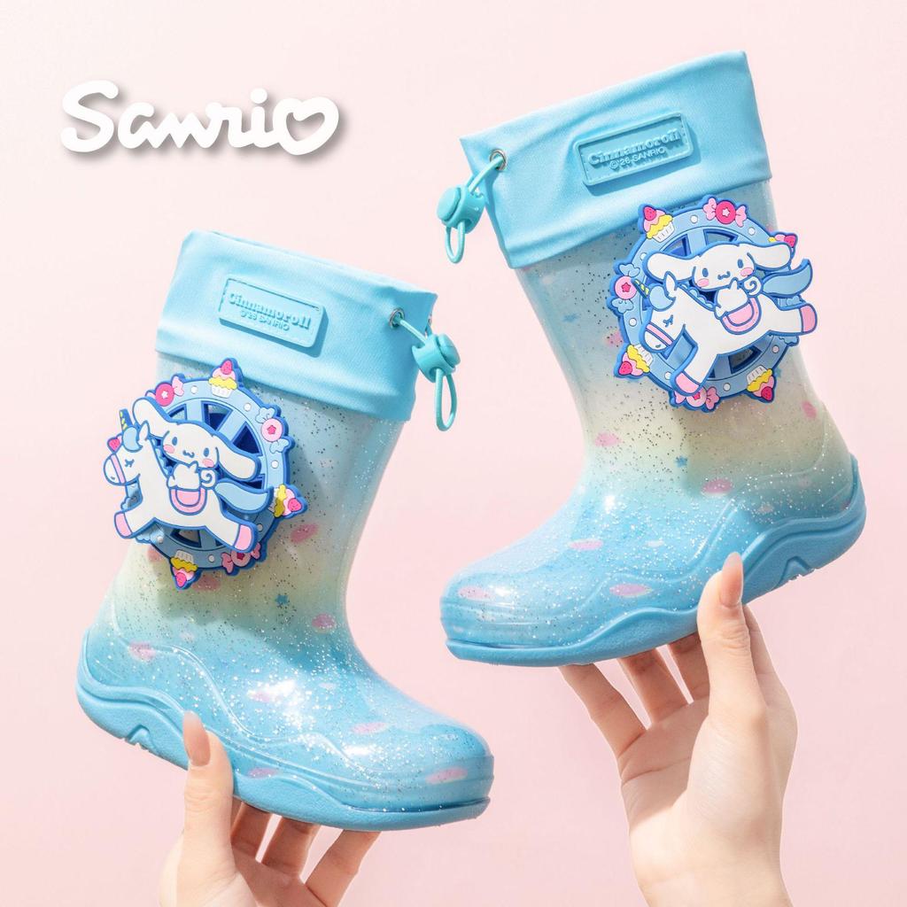 Sanrio Carousel Ferris Wheel Kids' Non-slip Rain Boots - Cartoon Jelly Shoes for Girls