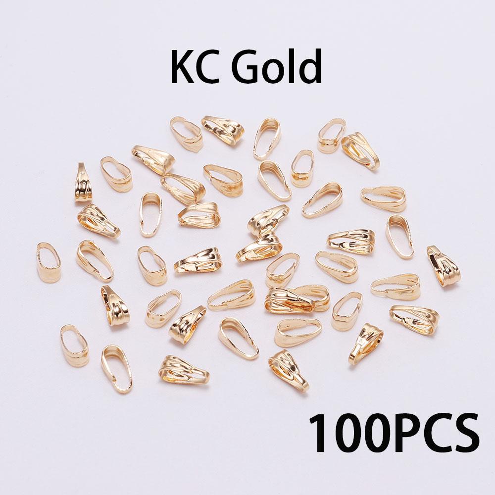 50-100pcs/lotPendant Clips Pinch Bail Clasps Buckle Charm Necklace Hook Connector For DIY Jewelry Making Cameo Tray Finding