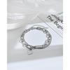 European & American Ins Double Layer Heart Titanium Steel Bracelet - Women's Hip Hop Versatile Heart-Shaped Jewelry