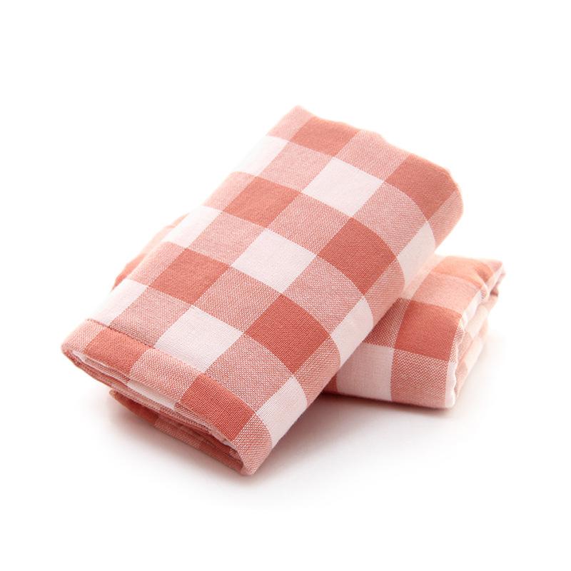 1Pc 34x75cm 100% Cotton High Quality Gauze Plaid Home Soft Absorbent Bathroom Adult Men Women Hand Towel