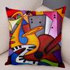 Abstract Painting Cushion Cover Decoration Nordic Style Colorful Cartoon Girl Pillowcase Sofa Home