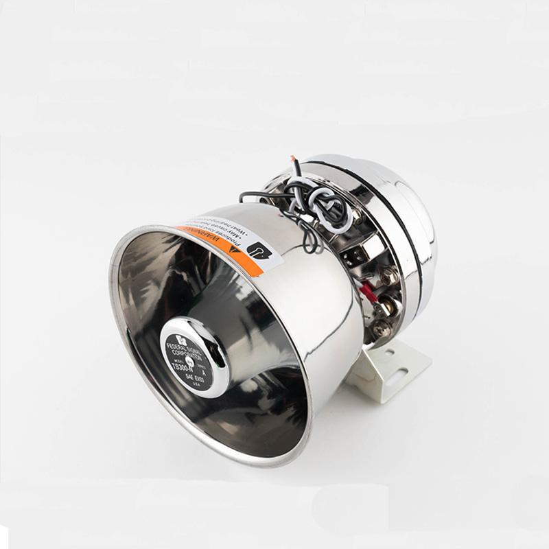 Car Alarm Black Front Horn, Square Mouth High Decibel Horn, 200W300W400W Watt Car Mounted Alarm Speaker, 12V24V Universal