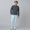 Golf Wear Knit Gingham Jacquard Easy to Move Limo 2XL [Mizuno] Long-Sleeve Full-Zip Blouson, Sweat-Wicking, Quick-Drying, In, 52MCD001, Men's, Black,