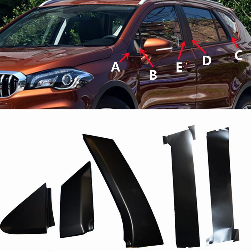 Front Rear Door Moulding Trim Panel Decoration Posts Cover Outer Pillar Garnish For Suzuki S-Cross SX4 Cross 2013-2021