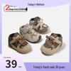Baby and Toddler Fleece-Lined Non-Slip Walking Shoes, Boys' and Girls' Winter Sneakers, Casual Cotton Style