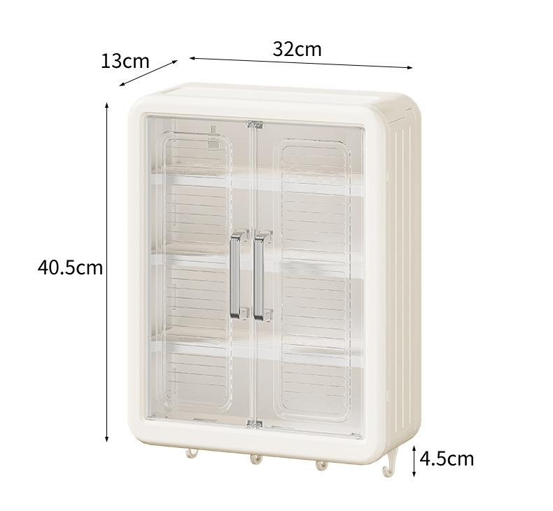 Punch-Free Cosmetics Storage Box Bathroom Storage Rack Wall Mounted Bathroom Shelf Dustproof Makeup Organizer