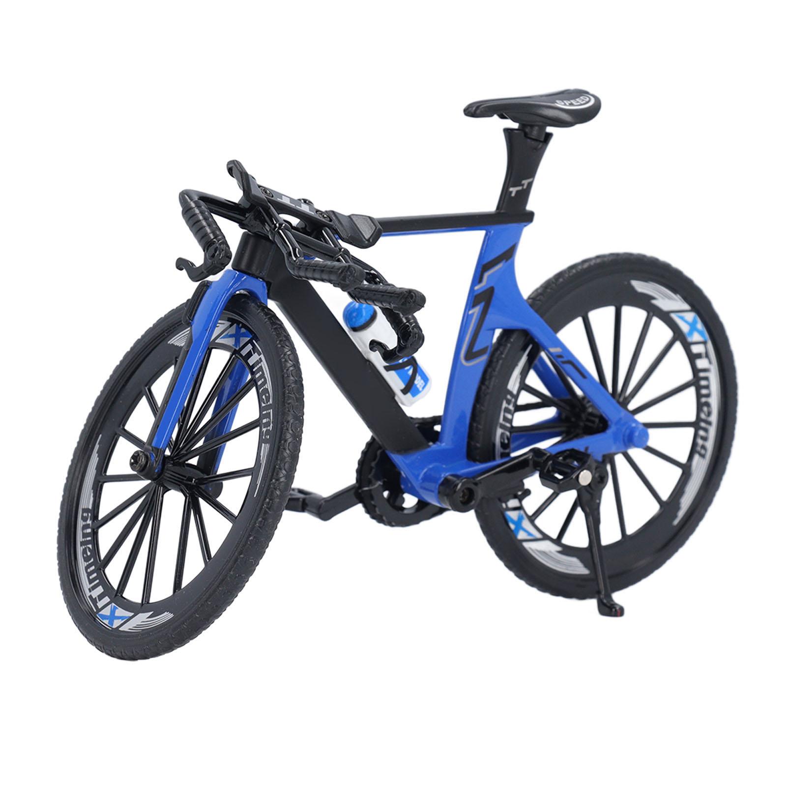 

Модель гоночного велосипеда Двойной руль Скользящее рулевое управление Сплав Пальцевой гоночный велосипед Металлическая модель велосипеда синий