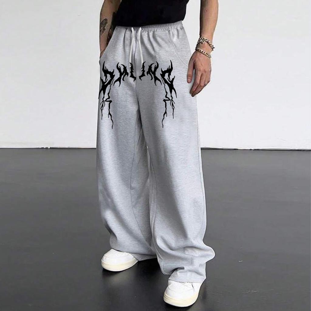 Pantaloni de trening pentru bărbați cu buzunare și șnur - Pantaloni de trening largi pentru relaxare, pentru alergare, pistă, yoga, joggers