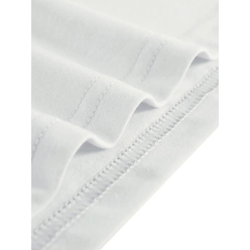 Tailles européennes T-shirt décontracté à manches courtes pour homme avec design de lettres unique - Polyester respirant, col rond, haut mode été