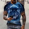3D Wolfsbestie Aufdruck Herren und Damen Freizeit Kurzarm T-Shirt Rundhals Mode Trend Super Cool Herren Täglich Neue Kleidung