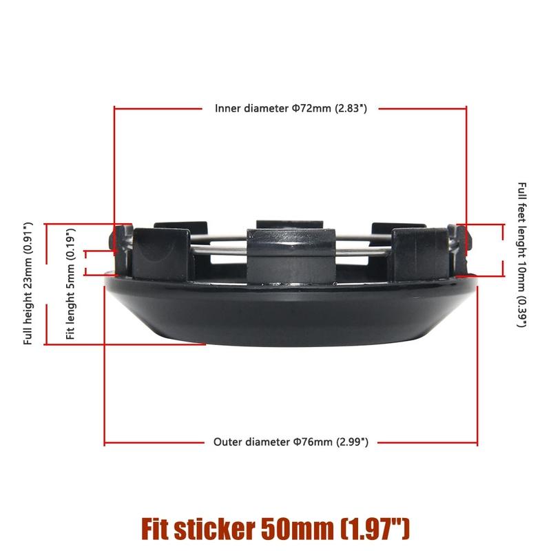 4PCS OD 76MM / ID 72MM Cap For Rims WORK EMOTION EQUIP MEISTER VS Emblem Wheel Center Cap Sport Car Logo Wheel Cover Hub Caps