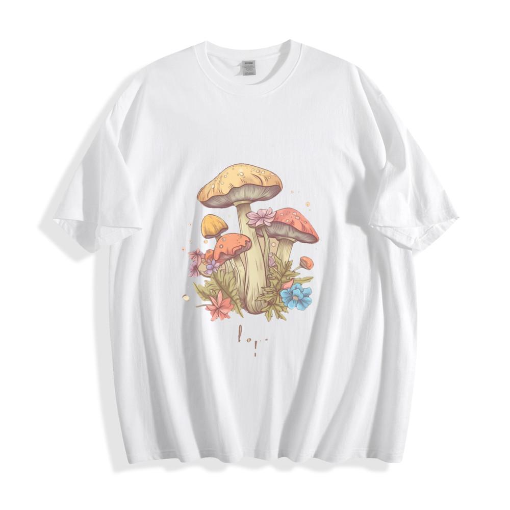 

Enchanted Mushroom Garden T-Shirt - Whimsical Forest Vibes Unisex Tee S
