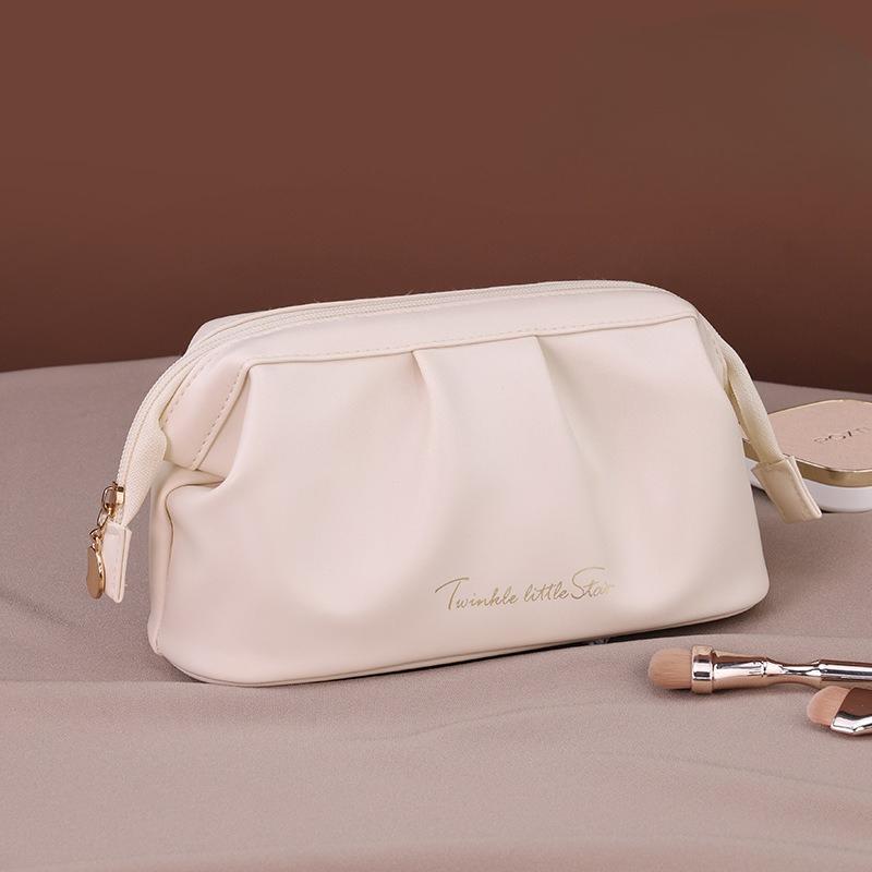 1Pc Rose Story Pu Waterproof Cosmetic Bag Large Capacity High Sense Travel Small Portable Female Ins Wind Grab Bag