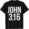 Juan 3:Camiseta Cristiana de Evangelismo con 16 Versículos Bíblicos