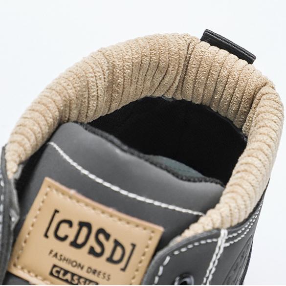 Spring / Autumn Outdoor Men's Work Boots British Style Mid Top Short Boots Men's Casual Leather Shoes