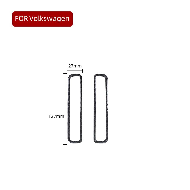 2PCS Real Carbon Fiber Car A Pillar Air AC Vent Outlet Panel Frame Stickers For Volkswagen Passat 2006-2011 Interior Accessories