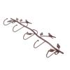 Wall Mount Hook Iron Material Durable Hook with Leaf Bird Decor for Clothes Hats Keys Coats Towels