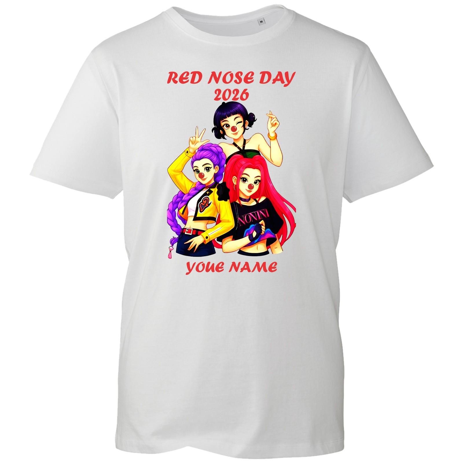 Personalized Red Nose Day 2026 T-shirt Your Name Animated Movie Kid s Gift Tee S